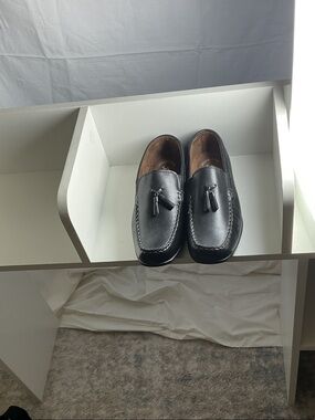 Florsheim Black Leather Tassel Loafers